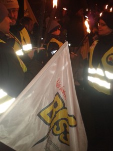 Die BISS auf dem Fackelumuzug bei Schacht Konrad