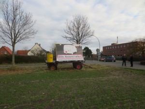 Abstand halten zu Transporten